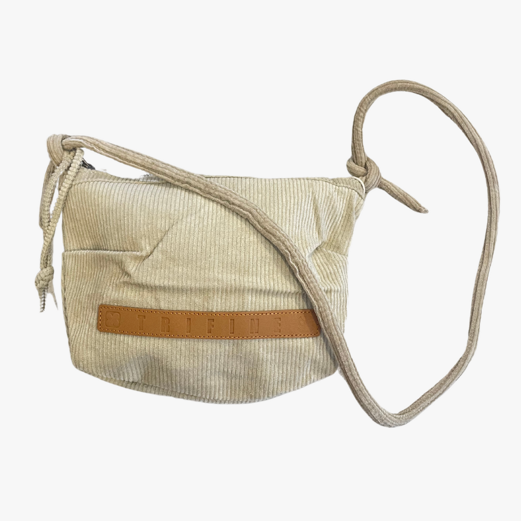 Corduroy Crossbody Bag | Beige