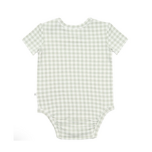 Load image into Gallery viewer, Comfy Bodysuit Short Sleeve | Sage Gingham
