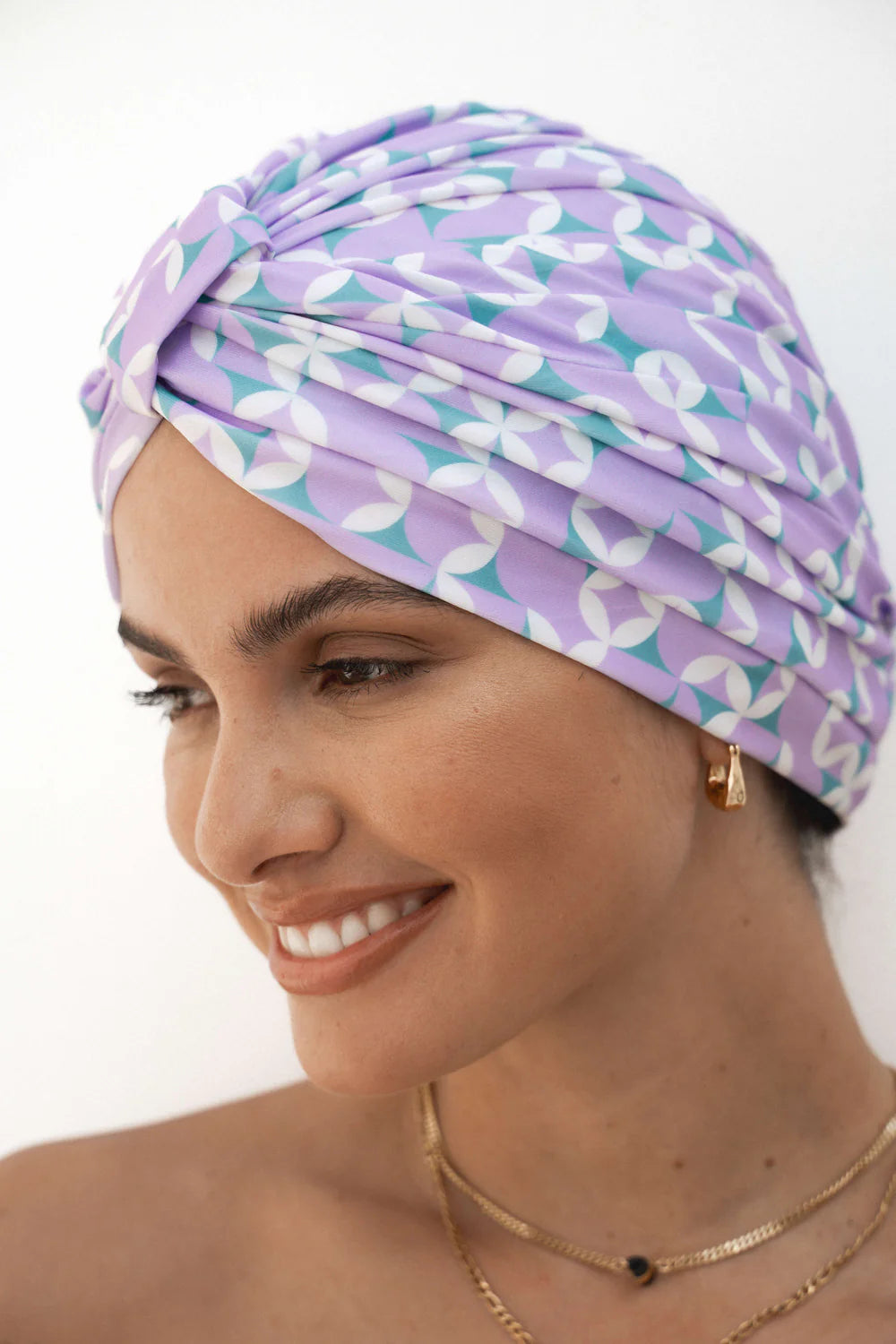 AMELIE Shower Cap | Lavender Geo