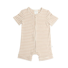 Load image into Gallery viewer, Day or Night Onesie Short Sleeve | Neutral Stripe
