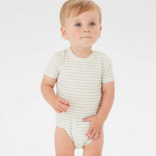 Load image into Gallery viewer, Comfy Bodysuit Short Sleeve | Sage Stripe
